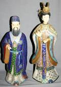 060316 CLOISONN FIGURES OF SAGE  PRINCESS TWO PCS