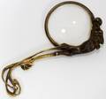 052298 ART NOUVEAU BRONZE MAGNIFYING GLASS W 3 12