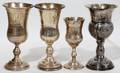 052284 STERLING  875 SILVER JUDAIC KIDDISH CUPS