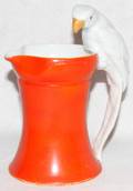 050303 ROYAL BAYREUTH PARROT PORCELAIN PITCHER C 1900
