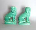 Pair of Rookwood pottery lion bookends