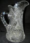 042338 CUT GLASS CRYSTAL PITCHER H 10 34