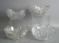 Four cut glass bowls