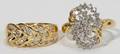 041342 14KT GOLD  DIAMOND RINGS TWO