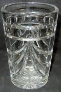 040297 WATERFORD CUT CRYSTAL OVAL VASE H 8