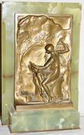 032269 R CHAPY BRONZE RELIEF PANEL 6X 4 NUDE FEMALE
