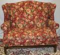 081402 CHIPPENDALE STYLE MAHOGANY SETTEE L 50