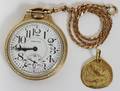 072294 HAMILTON OPEN FACE POCKET WATCH