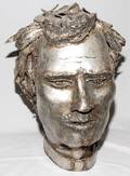 072283 MARIAN OWCZARSKI METAL SCULPTURE HEAD OF A MAN