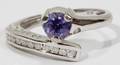 071381 14KT GOLD TANZANITE  DIAMOND RING