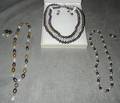 070335 PEARL NECKLACES  EARRINGS THREE SETS