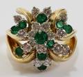 062424 1 CT DIAMOND  75 CT NATURAL EMERALD RING