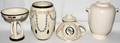 061438 WELLER POTTERY COMPOTE VASES  CHAMBERSTICK