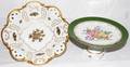 051443 GERMAN PORCELAIN BOWL  LIMOGES CAKE STAND