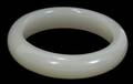 051415 CHINESE WHITE JADE BANGLE BRACELET