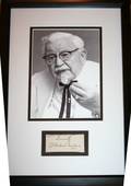 050370 COL HARLAND SANDERS CUT AUTOGRAPH WITH PHOTO