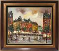 050347 GASTON OIL ON CANVAS 20 X 24 PARIS STREET