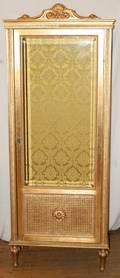 042402 FRENCH LOUIS XVI STYLE GILT CURIO CABINET