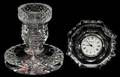 041399 WATERFORD CRYSTAL CLOCK AND CANDLESTICK H 3