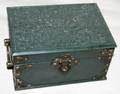 032322 CHINESE CARVED GREEN JADE BOX H 4 L 7 D 5