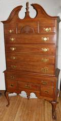032295 PENNSYLVANIA HOUSE MAHOGANY HIGHBOY H 6 10