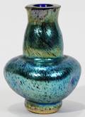 090403 ART GLASS MINIATURE VASE SIGNED LCT H 2