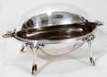 090395 SILVER PLATE BISCUIT WARMER H 8 L 14