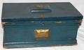 090391 AMERICAN HAND PAINTED PINE CHEST 19TH C H 8