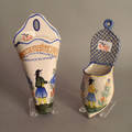 Two Quimper wall pockets