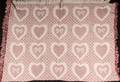 080370 BED COVERLET HAND WOVEN HEART DESIGN COTTON