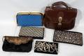 080366 LEATHER  BEADED PURSES SIX