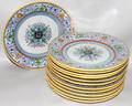 071437 DERUTA ITALIAN POTTERY DINNER PLATES 12
