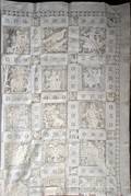 071418 LACE  LINEN TABLECLOTH 108 X 72