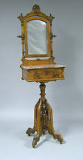Victorian walnut shaving stand