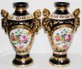 071429 CONTINENTAL STYLE PORCELAIN URNS PAIR H 18