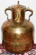 061455 HAMMERED COPPER COVERED RICE POT H 28 W 18