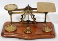 061465 ENGLISH BRASS  WOOD LETTER SCALE C 1900 H 5
