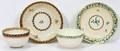 052377 ENGLISH PORCELAIN HANDLESS CUPS AND SAUCERS