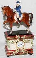 051461 FITZ  FLOYD CERAMIC FIGURAL CLOCK H 11