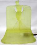 042439 MCKEE ART DECO FROSTED GLASS LAMP H 11 W 10