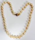 042435 BAROQUE PEARL NECKLACE WITH DIAMOND CLASP L 20