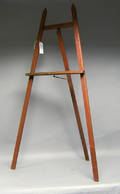 Red painted easel