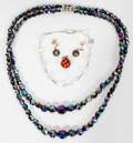 041450 CRYSTAL NECKLACE BRACELET  PAIR OF EARRINGS