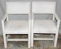 041426 CONTEMPORARY WOOL UPHOLSTERED ARMCHAIRS PAIR
