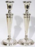 040380 FRANK WHITING STERLING CANDLESTICKS PAIR H 8