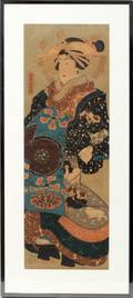 040387 UTAGAWA YOSHITORA WOODBLOCK PRINT 27 12 X 9