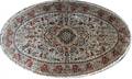 032358 HEREKE 100 SILK OVAL SHAPE TURKISH RUG