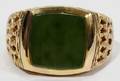 032346 14KT YELLOW GOLD AND JADE RING