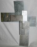 081445 MARIAN OWCZARSKI METAL ABSTRACT WALL PIECE