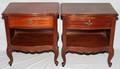 071485 MAHOGANY END TABLES PAIR H 22 W 23 D 15